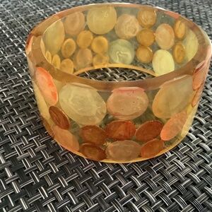 Gorgeous vintage FLOATING DOTS CHUNKY BANGLE